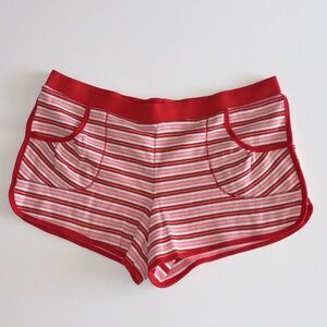 Victoria’s Secret Pink & Red Striped Sleepwear Pajamas Shorts Size L